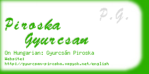 piroska gyurcsan business card