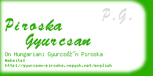 piroska gyurcsan business card